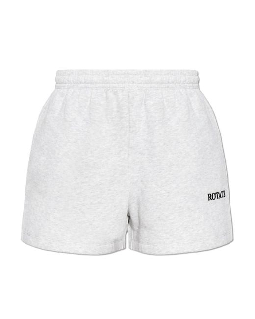 Shorts con logo ROTATE BIRGER CHRISTENSEN de color White