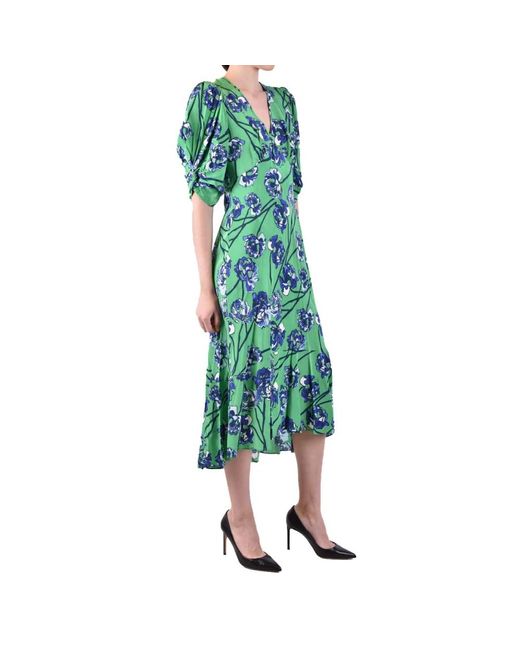 Diane von Furstenberg Green Midi Dresses