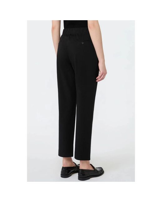 Weekend by Maxmara Rechte Cropped Broek in het Black