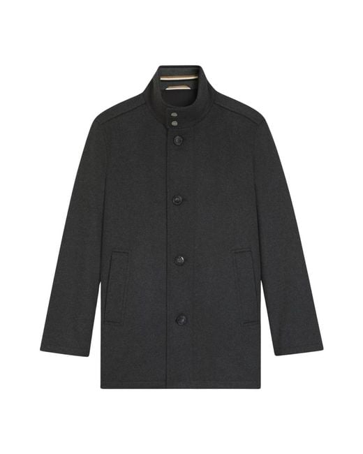 HUGO Jassen ,Grijs ,Single-Breasted Coats in het Black voor heren