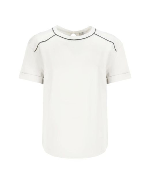 Brunello Cucinelli T-Shirts in het White
