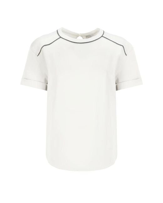 Brunello Cucinelli T-Shirts in het White
