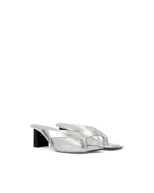 MM6 by Maison Margiela White Heeled Mules