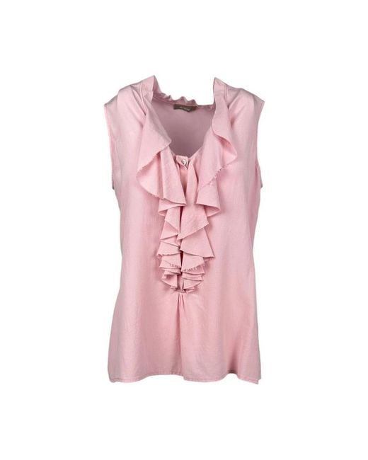 Kiltie Pink Sleeveless Tops