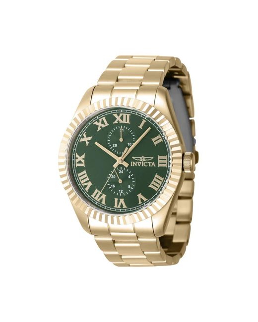 Quadrante verde orologio al quarzo collezione speciale di INVICTA WATCH in Metallic da Uomo