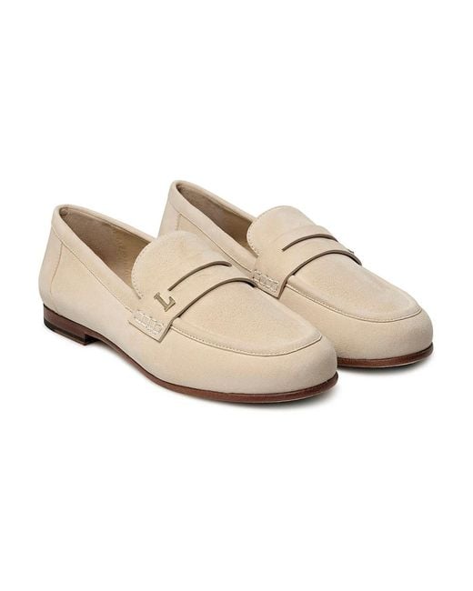 Loriblu Natural Suede Moccasin