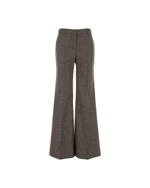Stella McCartney Gray Bestickte woll-palazzo-hose