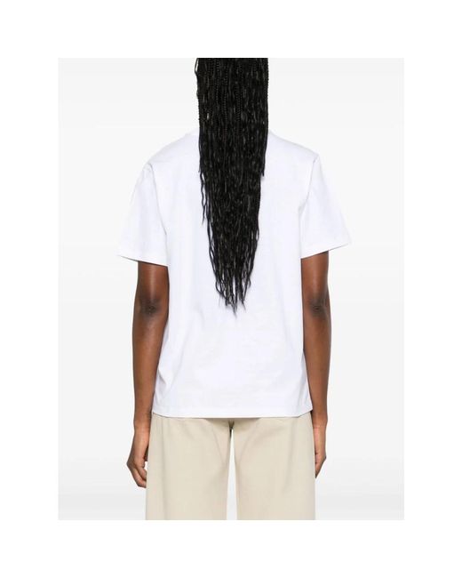 Coperni Tops ,Wit ,T-Shirt Met Ronde Hals in het White