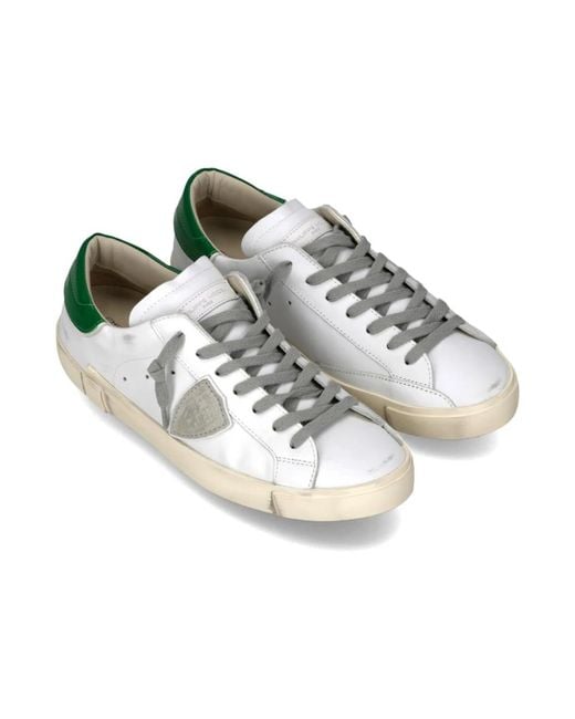 Philippe Model Schoenen ,Wit ,Katoen Prsx Tennis in het White voor heren
