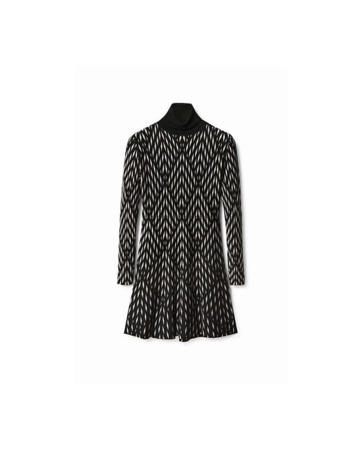 Desigual Black Knitted Dresses