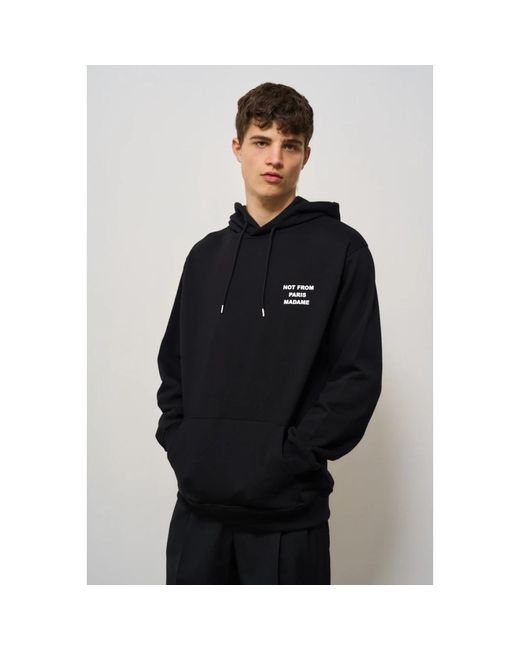 Drole de Monsieur Black Hoodies for men