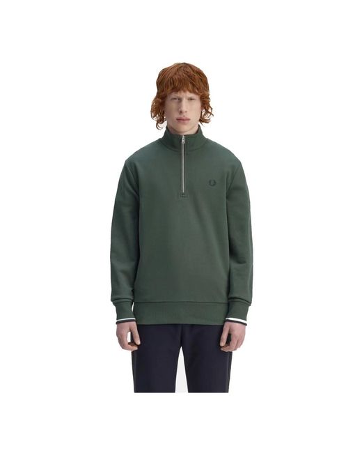 Fred Perry Green Zip-Throughs for men