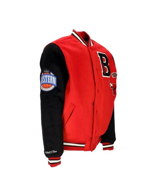 Mitchell & Ness Jassen ,Rood ,Wol Chicago Bulls Varsity Jacket Rood/Zwart in het Red voor heren