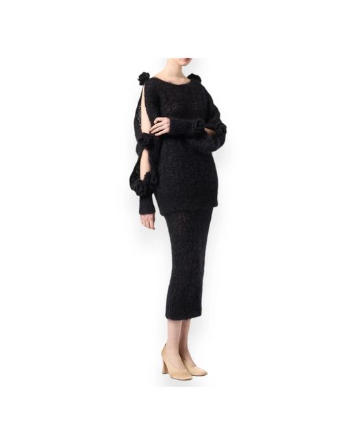 Blumarine Black Round-Neck Knitwear