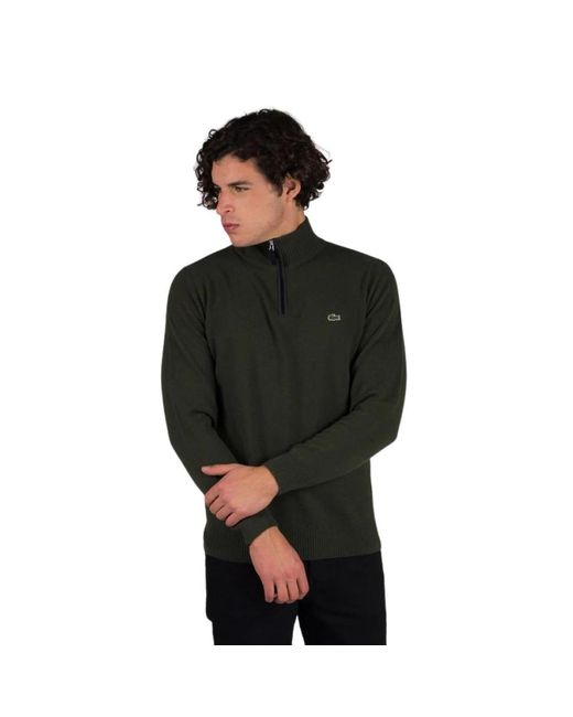 Lacoste Truien & Vesten ,Groen ,Katoen Groene Coltrui in het Black voor heren