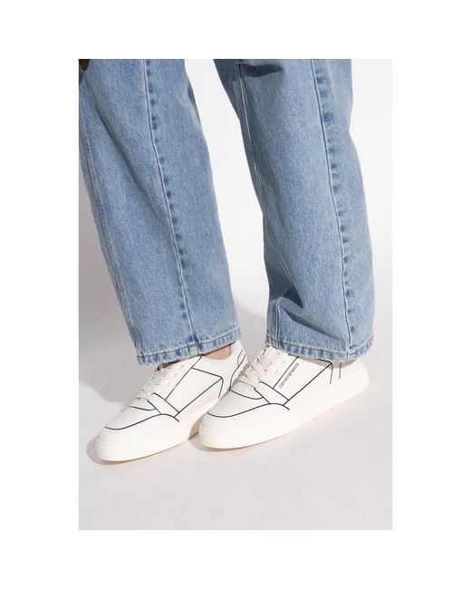 Emporio Armani Sportschoenen Met Logo in het White