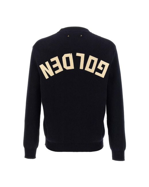 Golden Goose Deluxe Brand Blue Round-Neck Knitwear for men