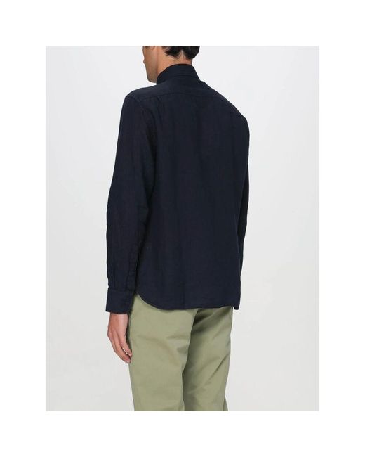 Peuterey Weißes Langarmhemd Klassischer Stil in Blue für Herren