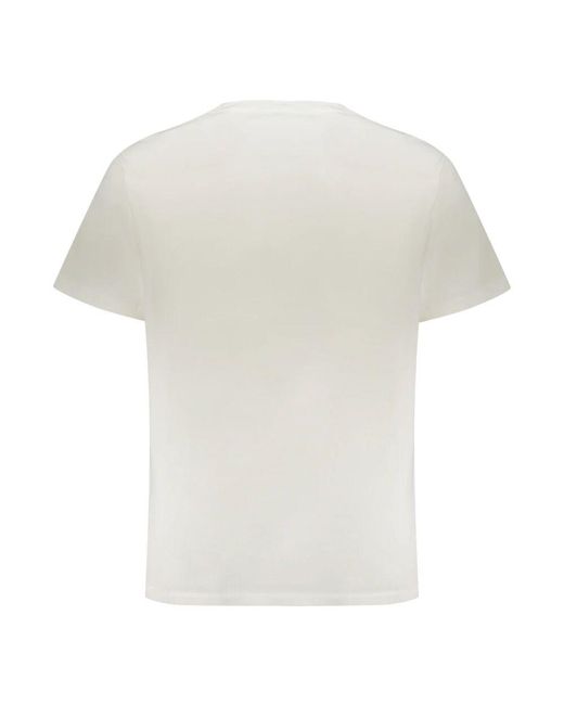 Ambush Geripptes baumwoll-t-shirt frontdruck in White für Herren