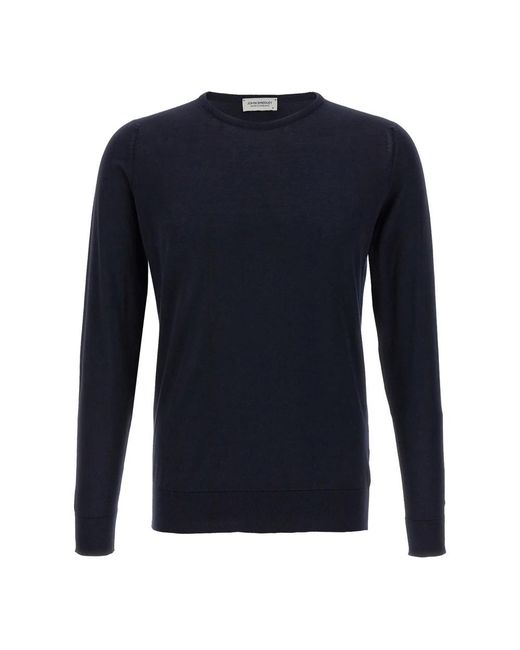 John Smedley Blue Round-Neck Knitwear for men