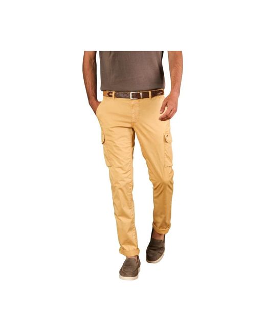 Slim-Fit Trousers Mason's de hombre de color Yellow