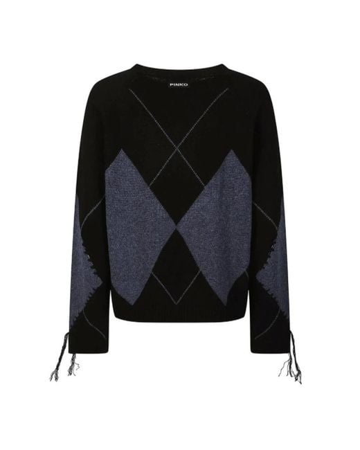 Pinko Black Round-Neck Knitwear