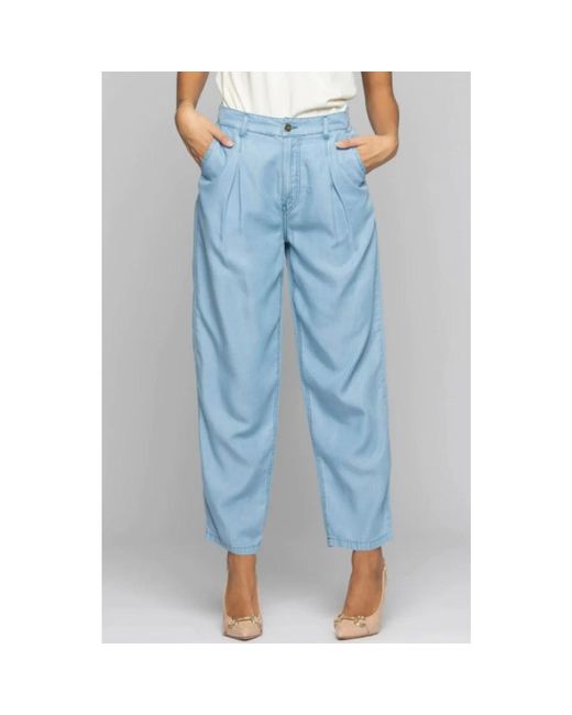 Kocca Broeken ,Blauw ,Wide Leg Jeans in het Blue