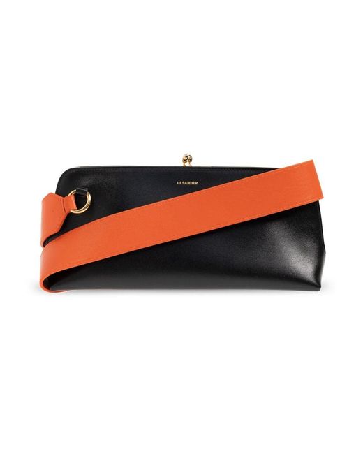 Jil Sander Orange 'goji small' schultertasche