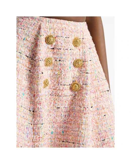 Balmain Pink Short Skirts