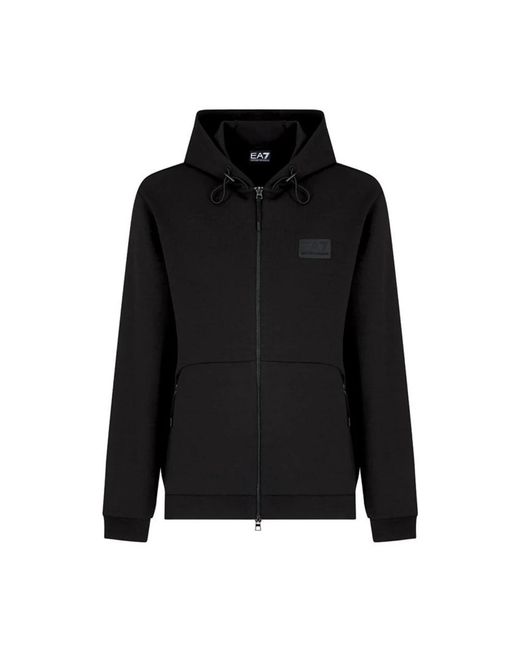 EA7 Hoodies & Sweatvesten ,Zwart ,Zwarte Trui in het Black voor heren