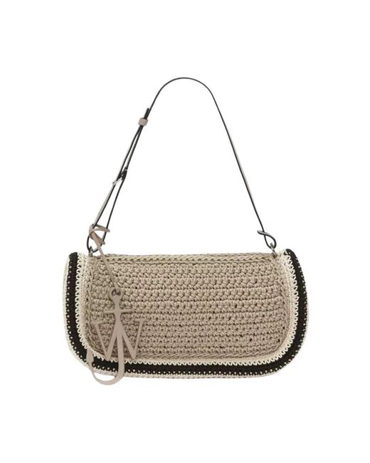 J.W. Anderson Gray Gehäkelte schultertasche bumper-15