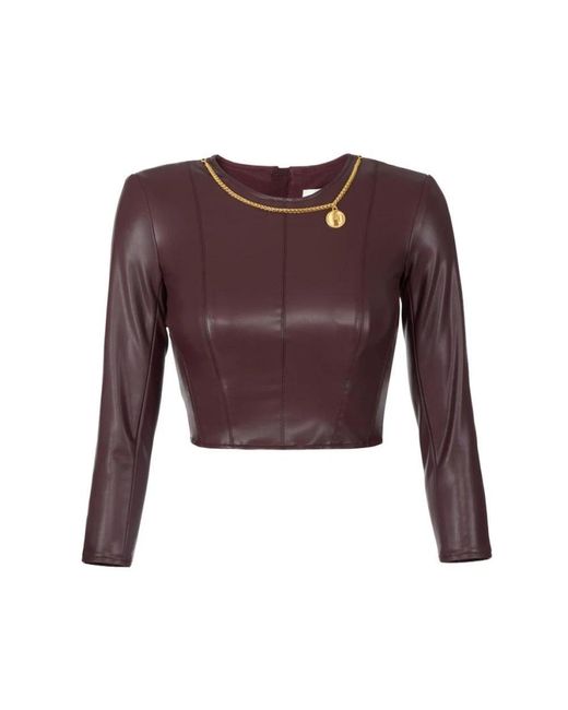 Elisabetta Franchi Purple Long Sleeve T-Shirts