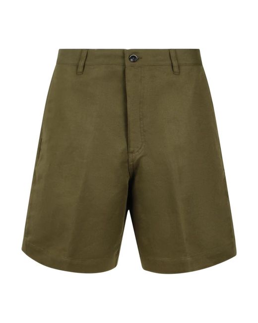 Nine:inthe:morning Baumwoll-leinen-bermuda-shorts regular fit,baumwoll-leinen bermuda shorts regular fit in Green für Herren