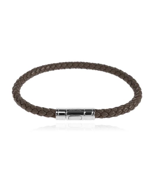 Tom Ford Gevlochten Leren Armband in het Brown voor heren