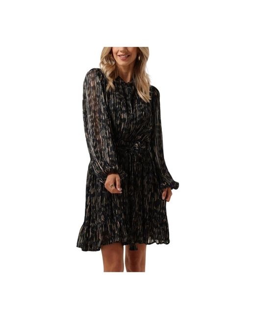 Notre-v Kleedjes ,Veelkleurig ,Polyester Groene Mini Jurk in het Black