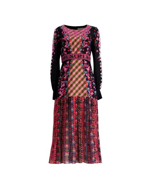 Saloni Red Midi Dresses