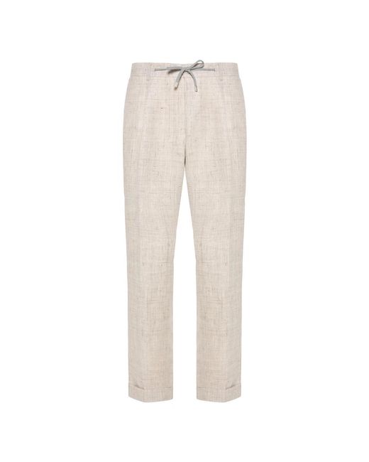 Barba Napoli Natural Straight Trousers for men