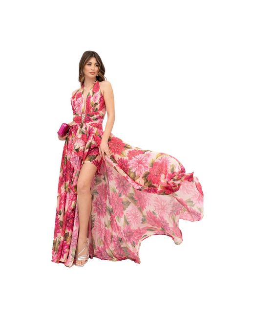 Babylon Kleedjes ,Roze ,Leer Gowns in het Red