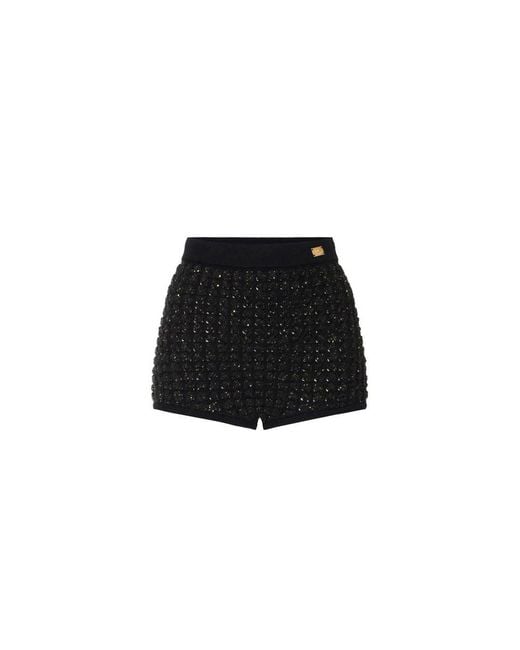 Elisabetta Franchi Black Short Shorts