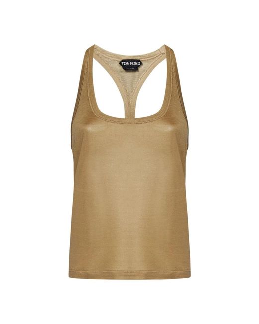 Tom Ford Brown Sleeveless Tops