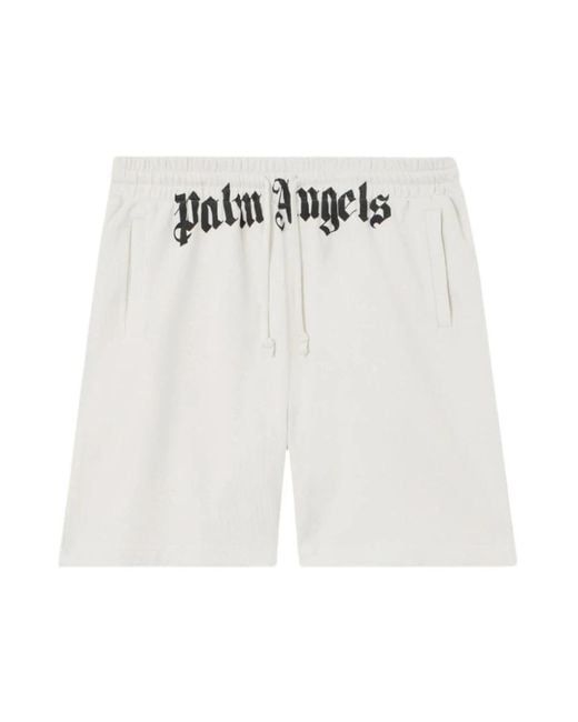 Palm Angels White Casual Shorts for men