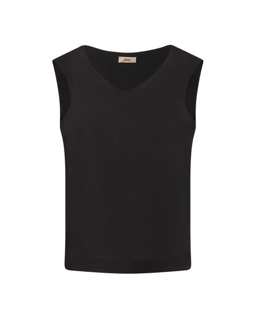 Herno Sleeveless Top in het Black