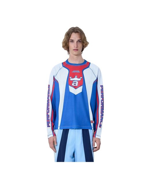 AWAKE NY Blue Long Sleeve T-Shirts for men