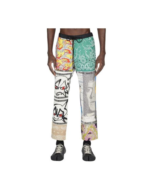 Children of the discordance Green Straight Trousers for men