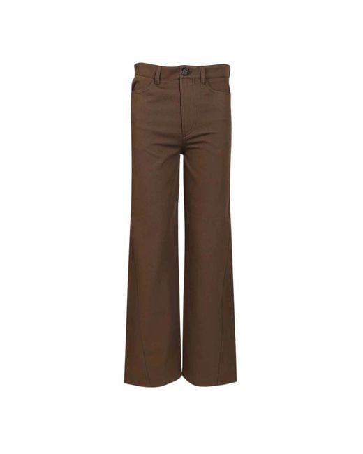 Totême Brown Wide Trousers