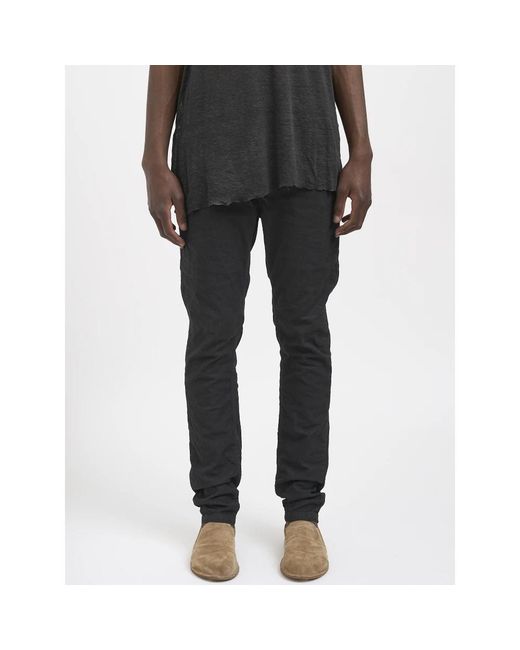 Poeme Bohemien Black Slim-Fit Trousers for men