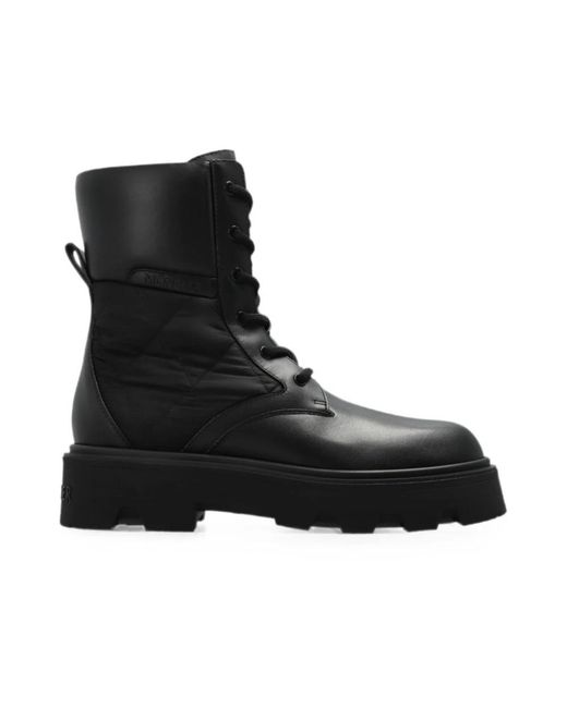 Moncler Black Lace-Up Boots