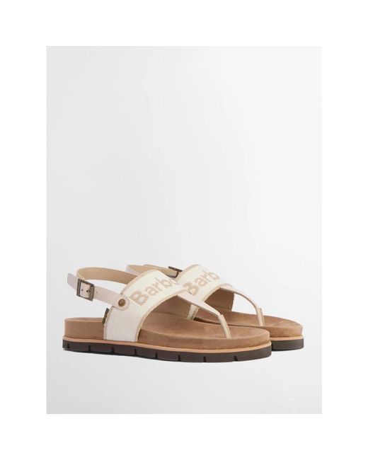 Barbour Natural Flat Sandals