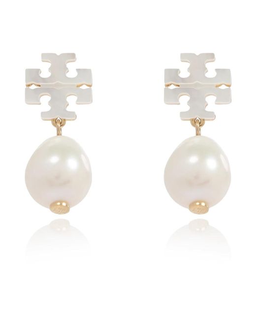 Tory Burch White Ohrringe 'kira'