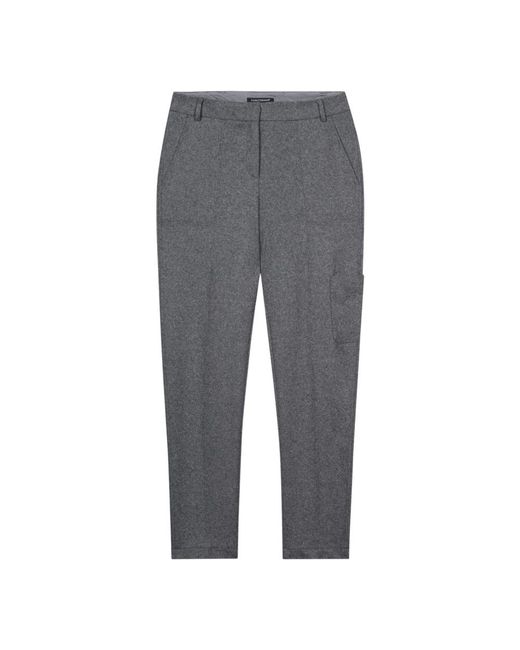 Luisa Cerano Gray Cropped Trousers